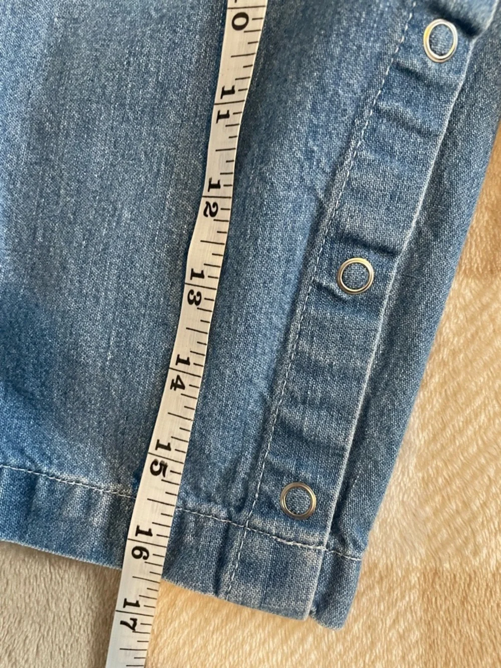 Vintage Carters Classic Hey Diddle Diddle Baby 9-12 Months Blue Denim Snap Pants